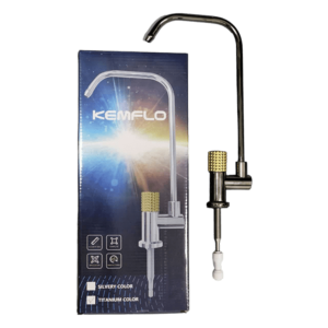شیر اهرمی بزرگ  تیتانیوم دسته طلایی برند KEMFLO